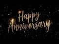 Happy Anniversary Background Gold 4k Animated Digital Decoration