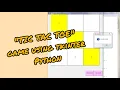 Making a simple TIC-TAC-TOE game using tkinter module in python