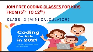 Coding classes for Kids Class-2 Create Mini Calculator Blue J software Tutorial ICSE