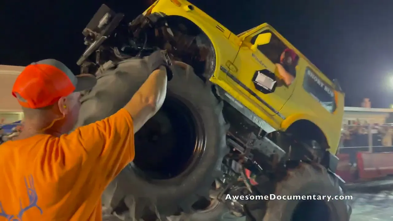 Truck Pull Short Bus Wheelie