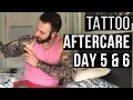 How To Treat A New Tattoo Healing DAY 5 6 Dealing With Pimples And Rash