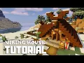 Minecraft How to Build a Viking House Snowy Viking Village Tutorial
