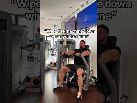 Don’t be that guy, wipe down the machine #fitness #gym #workout