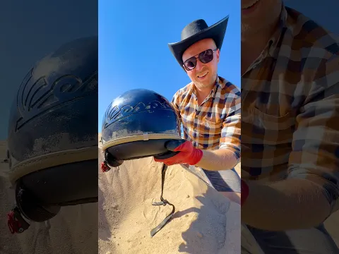 Found a VESPA Helmet in the Sand