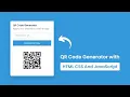 QR Code Generator in HTML CSS JavaScript Free source code