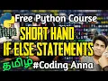 Short Hand If-Else Statements in Python Free Python Course Coding Anna