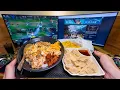 Eating at 24 Hours Private Room Internet Cafe