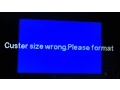 How to fix Custer size wrong Please Format error SJ4000