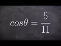 Given an equation evaluate for the six trig functions using a right triangle