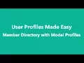 User Profiles Made Easy - Member Directory with Modal Profiles