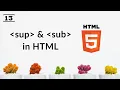 sup sub tag in HTML - Superscript and Subscript tags