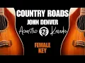 Download Lagu Country Roads (Acoustic Karaoke | Female Key)
