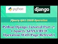 Python Django Tutorial Part 17 jQuery Ajax CRUD Operation