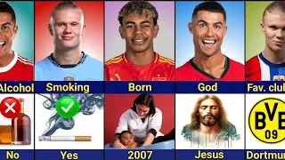 Comparison Cristiano Ronaldo Vs Erling Haaland Vs Lamine Yamal 