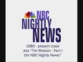 NBC Nightly News theme music close - aka The Mission Part I by John Williams