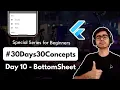 Bottom Sheet Widget in Flutter Flutter Complete Crash Course Flutter Widgets 30DaysOfFlutter