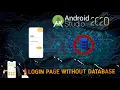 CREATING A LOGIN PAGE WITHOUT USING DATABASE