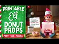 DIY Printable Elf Donut Shop Scene Mini Elf Props Tutorial Easy Christmas Elves Ideas PDF