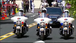 شاهد لحظة وصول موكب الرئيس السيسى الى البرلمان لحلف اليمين الدستورية 