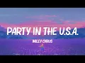 Party In The U.S.A. - Miley Cyrus (Lyrics) Bruno Mars, Train,... MIX