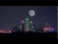4k Dallas skyline moonlapse