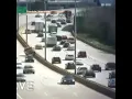 TRUCK KNOCKS DOWN POLES ON HIGHWAY TRAFFIC