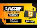 Lecture 4 How To Take Different Types Of Output In JavaScript Code Buddy
