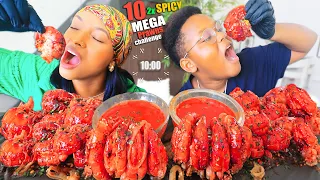 20 2x SPICY MEGA PRAWNS CHALLENGE IN 10 MINS | QUEEN BEAST