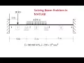 Solve Beam in MATLAB-Part 1
