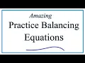 Balancing Chemical Equations Practice Problems Worksheet with Answers