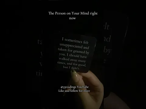 The person on your mind right now #tarot