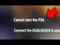 Cannot start the PS4 How to FIX in under 2 minutes