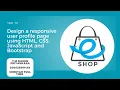 Design a responsive user profile page using HTML CSS JavaScript and Bootstrap