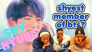 Download IS JIN REALLY THE SHYEST MEMBER REACTION TO BTS JIN THE SHYEST MEMBER MP3