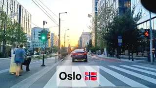 4K Driving in Oslo Norway - Spring Time Sunset Drive