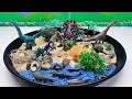 Lagu Dinosaur Island With New Dinos! Jurassic World Dinosaur volcano Lava World - TRex Triceratops