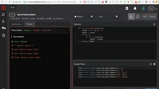 Code Wars Sum of odd numbers program in Python