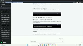 How to see all TODO comments under a python package in vim