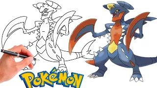 How To Draw MEGA GARCHOMP POKEMON Mega Pokemons