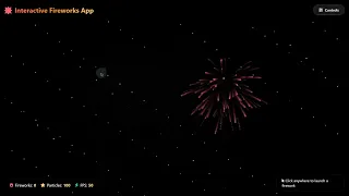 Interactive Fireworks Animation App Using HTML CSS and JavaScript with Source Code