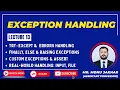 Lecture 13 Exception Handling in Python Complete Python Course