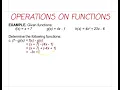 OPERATIONS ON FUNCTIONS - GRADE 11 GENERAL MATHEMATICS PERFORMANCE TASK