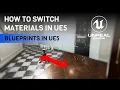 How to switch materials in unreal engine 5 using blueprints
