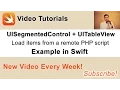 UISegmentedControl UITableView example in Swift Load elements from PHP script