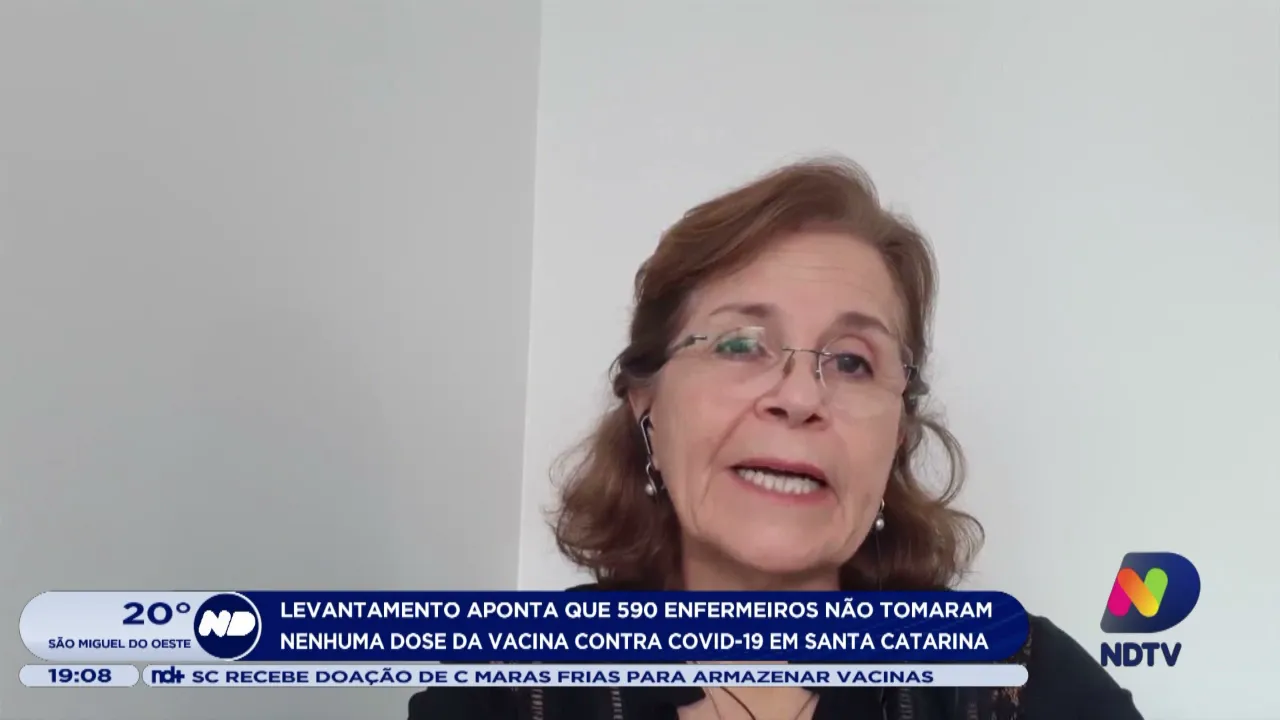 Levantamento aponta que 590 enfermeiros não tomaram nenhuma dose da vacina contra a Covid-19 em SC