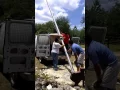 Installing flag pole 35 foot the red neck way