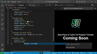 Product Launching Countdown Website using HTML CSS JS Full Tutorial with Source Code