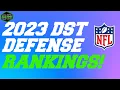 2023 NFL Fantasy Football TOP 10 Defense DST Rankings