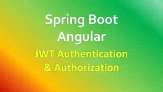 Angular Spring Boot JWT Authentication Authorization with Spring Security example