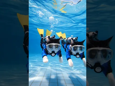 Tux and Domino go Scuba Diving! Fun times… #kipkay #TuxandDomino